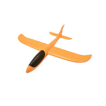 Avion Planor, in punga, Cyrax, din Polistiren, Lungime 47 cm, Portocaliu