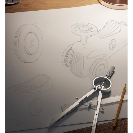 Masinuta Ride-On Cyrax, cu Sistem Anti-Rasturnare, Claxon pe Volan, 1-6 Ani, 60 x 28 x 34 cm, Roz