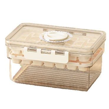 Forma de Gheata, Cyrax, Doua Straturi, Inchidere Etans, din PP+PET, 19 x 12 x 9.5 cm, Bej