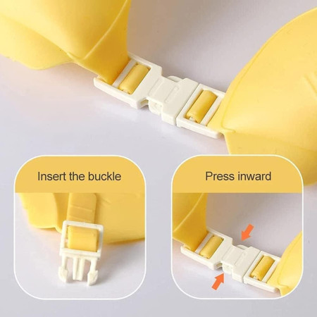 Cyrax Viziera de Protectie Baie Pentru Copii, Fippy, Model Coroana, Dimensiune ajustabila, Durabil, Usor de curatat, Impotriva Samponului, pentru Ochi si Urechi, TPE+PP, Galbena