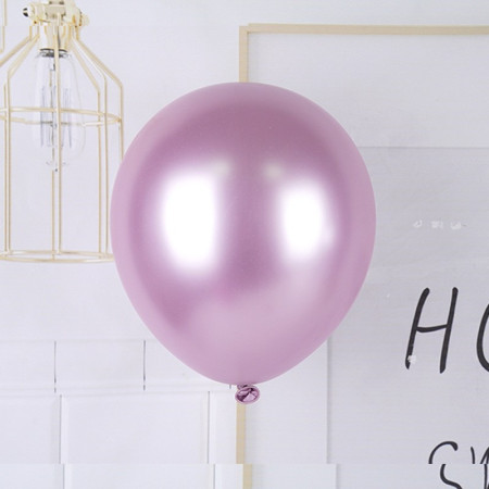 Set 12 Baloane, Cyrax, din Latex Chrome, 30 cm, Mov Deschis