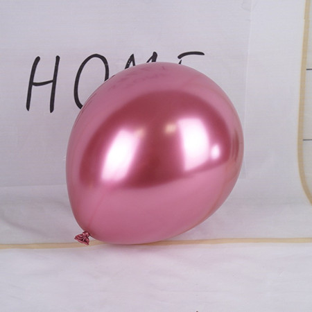 Set 12 Baloane, Cyrax, din Latex Chrome, 30 cm, Rosu