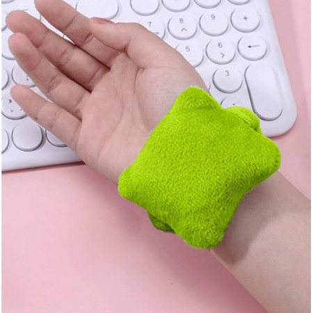 Suport de Mana,  Pernuta pentru Incheietura cu Banda Elastica, pentru Mouse, Moale, 7.5 x 7 cm, Verde