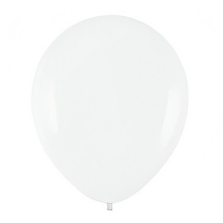 Set 10 Baloane din Latex, Cyrax, Model Party, 13 cm, Albe, 2.2 g