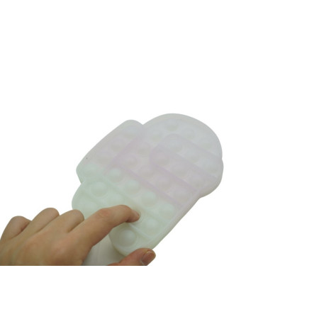 Cyrax Jucarie antistres din silicon, Pop it Now and Flip It, Among us, Transparent