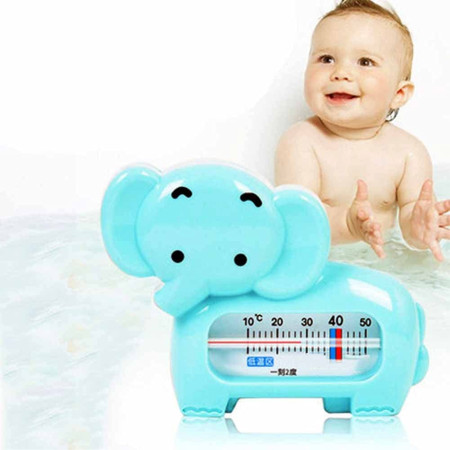 Termometru pentru Baie, Cyrax, Plutitor, Rezistent la apa, Multifunctional, Model Elefant, 11.5x9x2 cm, Albastru