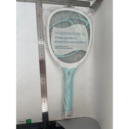 Paleta Electrica pentru Tantari, Muste sau Insecte LED,  Reincarcabila, Incarcare USB, Plastic, Casa si Gradina, Anti-insecte, Alb-Albastru