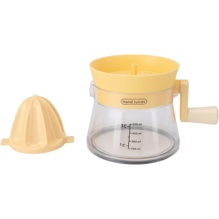 Storcator de Citrice Manual, Cyrax, Rezistente, Usor de Folosit si Depozitat, Durabil, Calitativ, 16.5x13cm, Transparent/ Galben