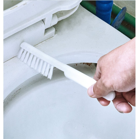 Set 3 Perii pentru Toaleta,  din Silicon, Perie Zimtata, Cap Flexibil, Suport Adeziv pentru Montarea pe Perete, 39 x 19 x 9.8 cm, Gri/Alb