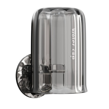 Suport Multifunctional 2 in 1, Pahar si Suport pentru Periuta de Dinti,  Plastic, Dimensiune: 10.4 x 7.3 x 7.3 cm, Gri