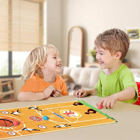 Joc Interactiv, Cyrax, Covor de Basket 90 x 20 cm, 1-4 Jucatori, +5 Ani, 6 Mingi Incluse, Maro