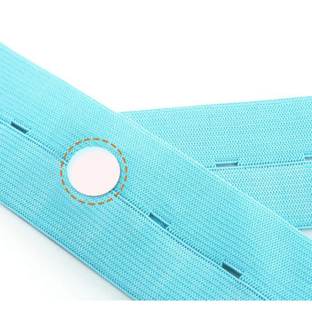 Set 2 Centuri de Monitorizare a Ritmului Cardiac Fetal,  Material Moale si Elastic, 6 x 130 cm, Albastru