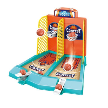 Joc de Masa Mini Baschet Interactiv pentru Copii, Cyrax, pentru 2 Jucatori, 6 Mingi Incluse, 22x16.5x18.2 cm, Multicolor