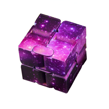 Cyrax Jucarie Interactiva Antistres cu Miscari Infinite, Cub Magic, 3 ani, 4x4x4cm, Violet