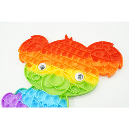 Jucarie antistres din silicon, Cyrax, Pop It Now and Flip It, Koala, Multicolor