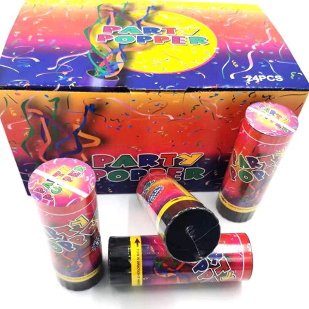 Tun de Confetti, Cyrax, Party Popper 15 cm, Model Panglici din Folie, Multicolor