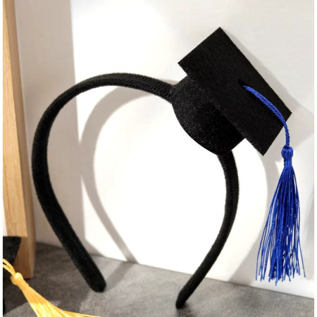 Coronita pentru Absolvent, Cyrax, Bentita cu Toca, Marime Universala, Tematica Absolvire, Negru-Albastru