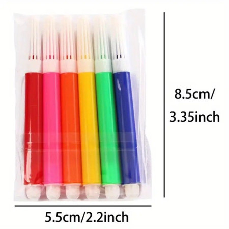 Set 6 Markere Colorate, Cyrax, pentru Hartie Mini Imprimanta Foto Portabila, Multicolor