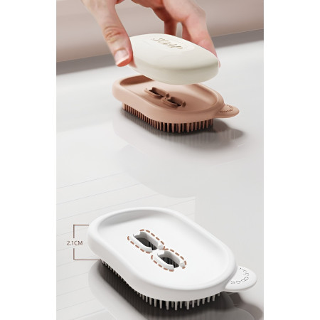 Sapuniera de Calatorie,  Suport pentru Sapun cu Scurgere a Apei, Recipient cu Capac Depozitare, Savoniera pentru Baie, 12.6x6.1x8.4cm, Alb