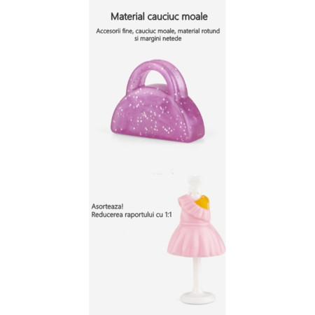 Set garderoba cu tinute, Cyrax, casa de papusi cu haine si accesorii