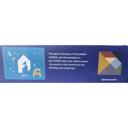 Cyrax Joc Magnetic Tangram, tabla si forme diverse magnetice, 34 de piese, pentru copii, +3 ani, multicolor