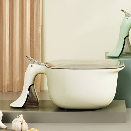 Cutie de Depozitare a Condimentelor, Cyrax, de Uz Casnic, cu Maner Stabil, cu Capac, 4 Compartimente Principale, 21 x 14 x 10 cm, Crem