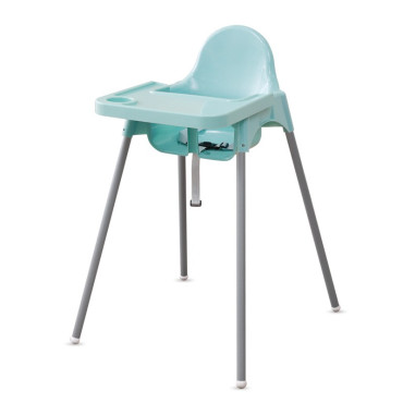 Scaun de Masa, Cyrax, pentru Bebelusi si Copii 6-36 Luni, din Plastic/Metal, Centura in 2 Puncte, Tava Detasabila, 63 x 57 x 85 cm, Albastru