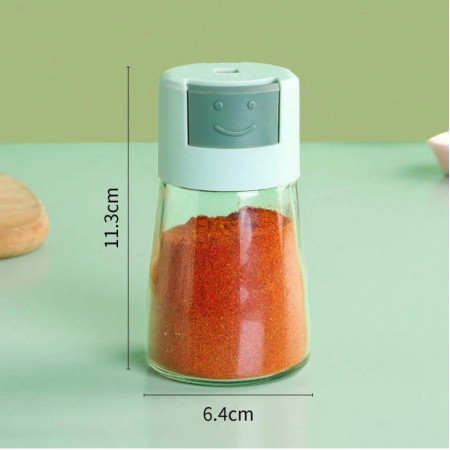 Dozator Condimente, Cyrax, din Stilca, 180 ml, Rezistenta la Umidiate, 11.3 x 6.4 cm, Masura 5g, Verde