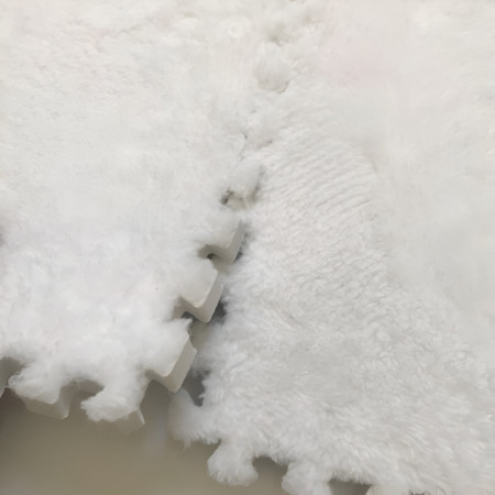 Set 10 Piese Covor tip Puzzle, Cyrax, Spuma EVA, Pufos, 30 x 30 x 1 cm, Alb