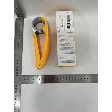 Feliator pentru Alimente, Cyrax, Accesoriu pentru Bucatarie, Cutit pentru Legume si Fructe, Model Banana, Ergonomic, 17.5x5x4 cm, Galben