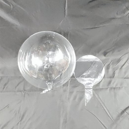 Buchet Decorativ, Cyrax, Trandafir in Balon cu Lumini Led, Diametru 35 cm, 2 x Baterii AA (neincluse), Albastru/Alb