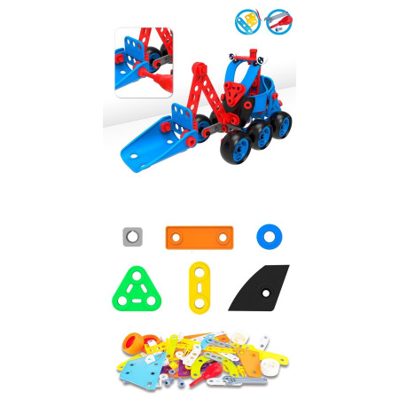 Set pentru construit masini, Cyrax, Educativ si creativ, 134 piese