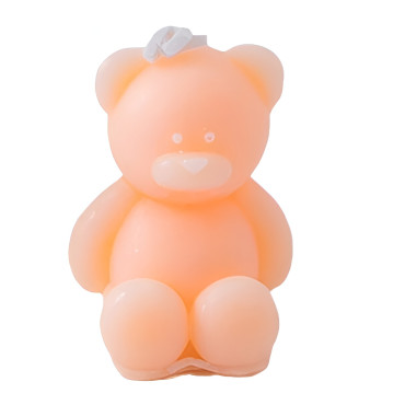 Lumanare Parfumata,  Model Ursulet, Portocalie, Aroma de Piersica, 5.5x3.6x4 cm