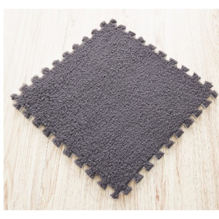 Set 10 Piese Covor tip Puzzle, Cyrax, Spuma EVA, Pufos, 30 x 30 x 1 cm, Gri