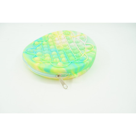 Jucarie antistres din silicon, Cyrax, Pop It Now and Flip It, Geanta, Floarea Soarelui, Verde