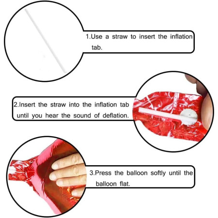 Balon din Folie Metalizata Cyrax, Figurina Cifra, Tema Aniversare 100 cm, Ambalaj Individual, Pai inclus, Umflare cu Aer sau Heliu, Rosu, Cifra 1