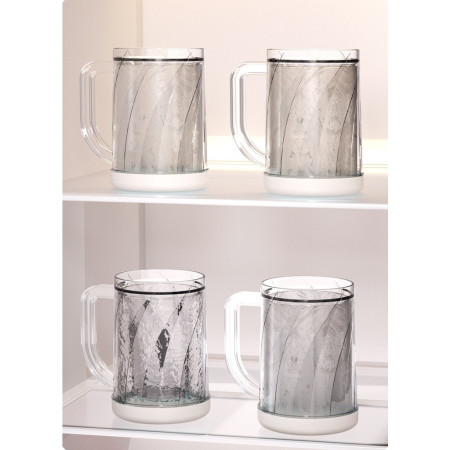 Cana Frigorifica cu Gheata, Cyrax, 14.2 x 10.4 x 14.7 cm, Plastic, 800 ml, Transparent