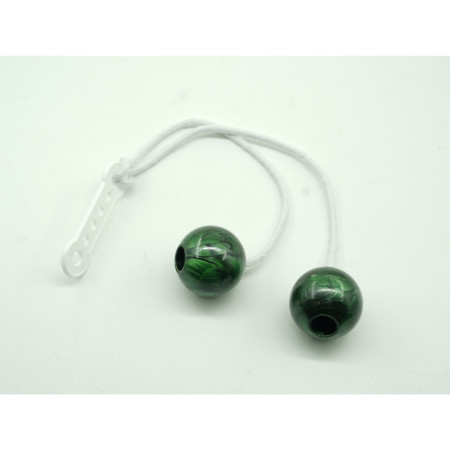Jucarie interactiva cu bile, Cyrax, Clackers ball, antistres, Verde, 40 mm