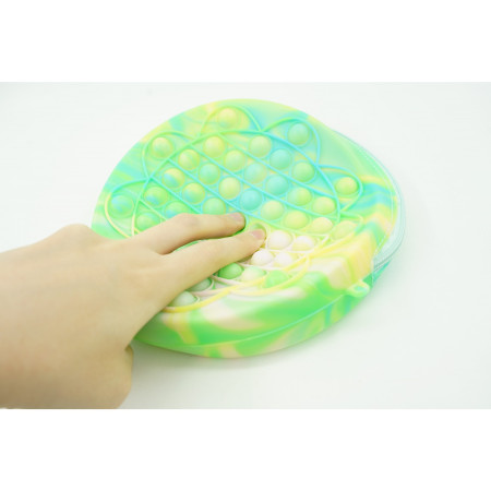 Jucarie antistres din silicon, Cyrax, Pop It Now and Flip It, Geanta, Floarea Soarelui, Verde