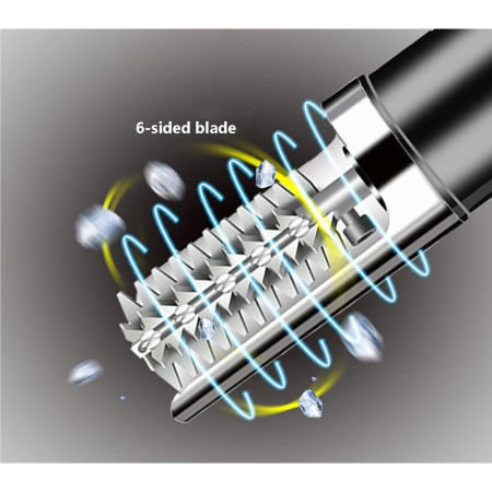 Dispozitiv Electric de Curatare Solzi Peste, Cyrax, din Otel Inoxidabil, 28 x 5 cm, Negru
