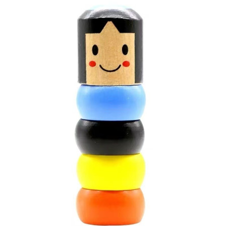 Cyrax Jucarie din lemn pentru copii, soldatel indestructibil multicolor