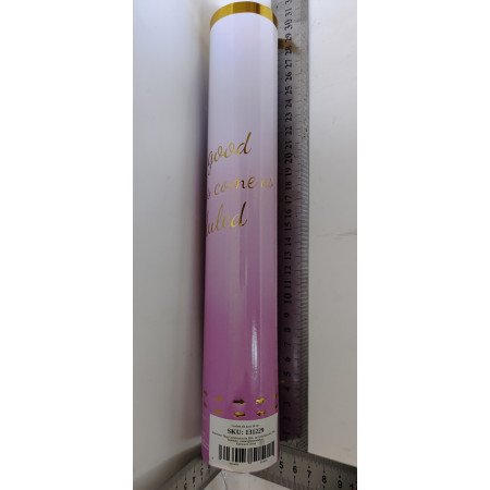 Tun Confetti Petrecere, Cyrax, Lungime 30 cm, Alb/Auriu