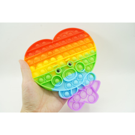 Jucarie antistres din silicon, Cyrax, Pop It Now and Flip It, Maimuta mare, Multicolor