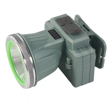 Lanterna LED de Montat pe Cap,  cu Raza Lunga de Zoom, Reincarcabila USB, Far Telescopic, Rezistent la Apa, Reglabil, pentru Pescuit in Aer Liber, Camping, Lumina Puternica, Lanterna, 7.5x5.8x5.5 cm, Verde
