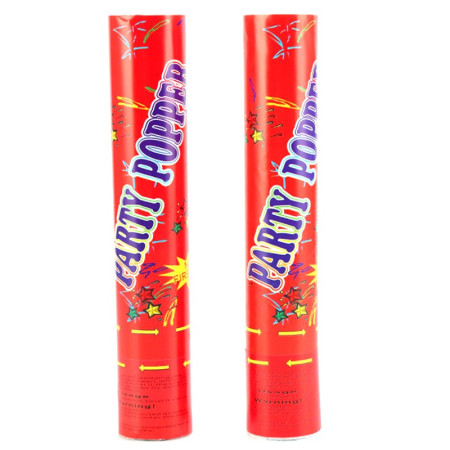 Tub de Confetii, Cyrax, Party Pooper, 40x5 cm, Confetii Asortate din Hartie, Multicolor