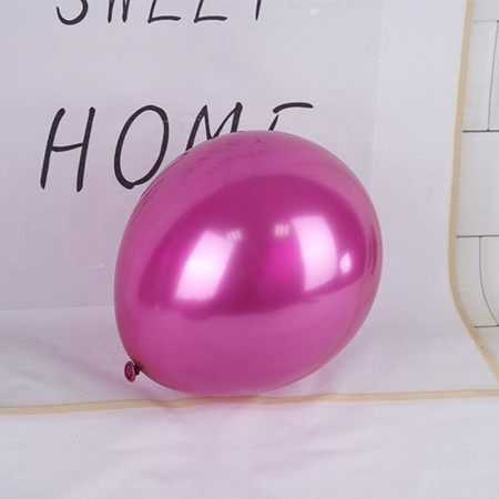 Set 12 Baloane, Cyrax, din Latex Chrome, 25 cm, Fucsia