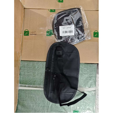 Borseta Anti-Furt, Cyrax, 2 Compartimente, Reglabila, Unisex, pentru Documente, Carduri, Telefon, Negru