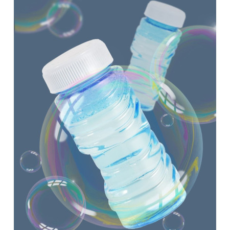 Pistol pentru Baloane de Sapun, Cyrax, 132 de Gauri, Lumini Colorate, Tavita, Lichid, Baterie de Li, Cablu de Incarcare, 25cm x 13cm x 26cm, Albastru