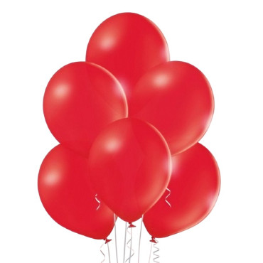 Set 10 Baloane din Latex, Cyrax, Model Party, 13 cm, 1 g, Rosu