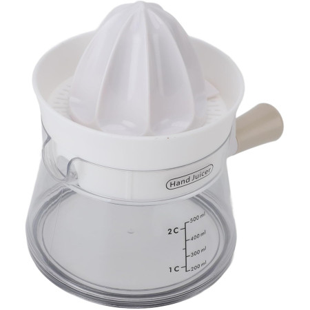 Storcator de Citrice Manual, Cyrax, Rezistente, Usor de Folosit si Depozitat, Durabil, Calitativ, 16.5x13cm, Transparent/ Alb